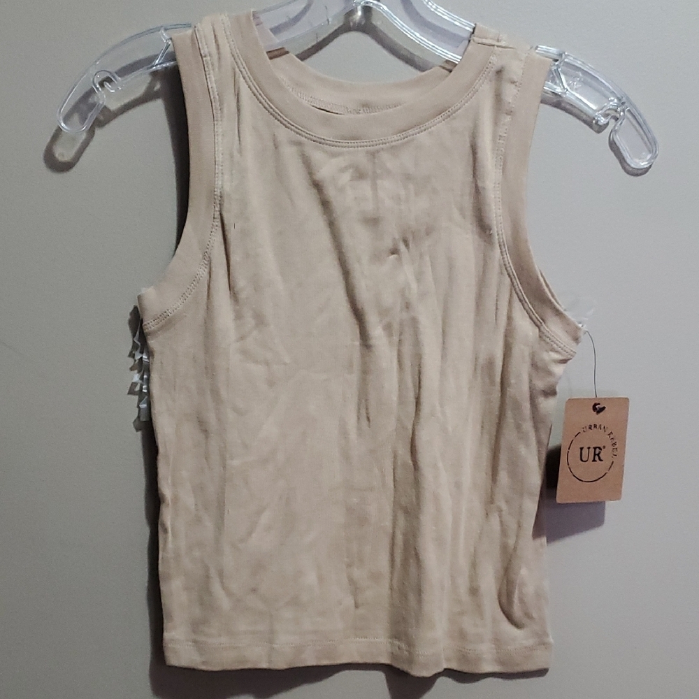 Urban Rebel Beige Sleeveless Women's Top Size Small